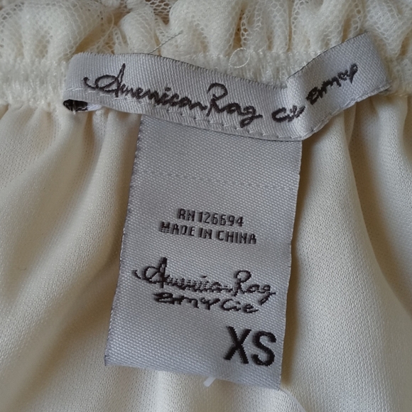 American Rag Off the Shoulder Peasant Blouse Sz Xs - Picture 9 of 10